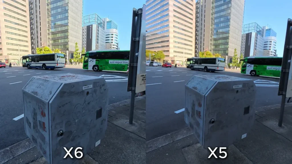 Insta360 X6 vs X5 object detail