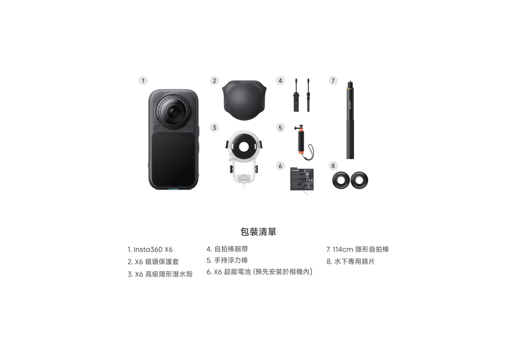 Insta360 X6 全隱形潛水殼套裝