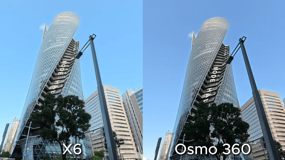 Insta360 X6 vs DJI Osmo 360 II 日間畫質對比